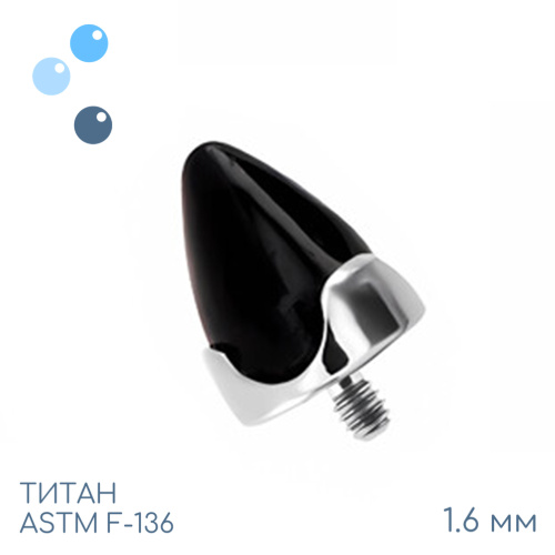 Накрутка Spikes Black Onyx 1.6 мм фото 2